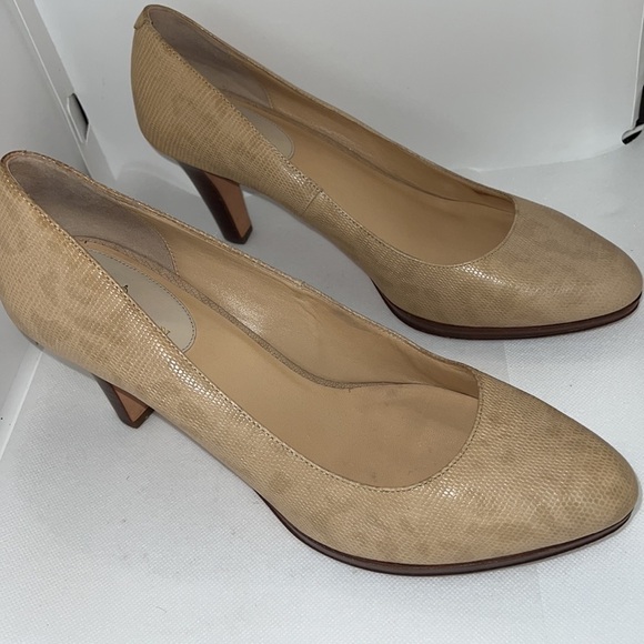 Cole Haan cheetah faded print over pattern beige leather pumps shoes Sz 10 - Picture 4 of 10